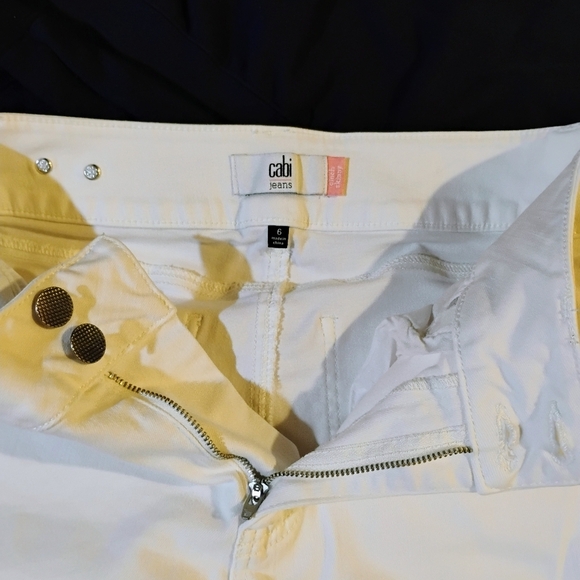 CAbi Size 6 Women's White Skinny Jeans - Picture 3 of 7
